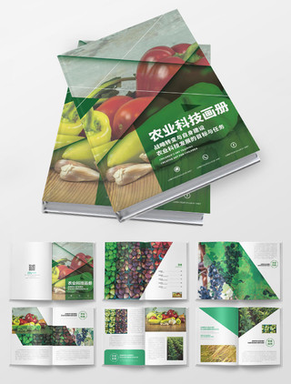 草绿几何图形图像农业农产品宣传自然健康画册